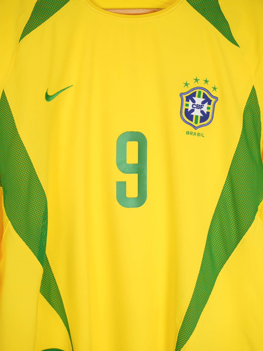 Brazil Home Shirt L/S 2002/3 Player Issue Ronaldo 9 (L)