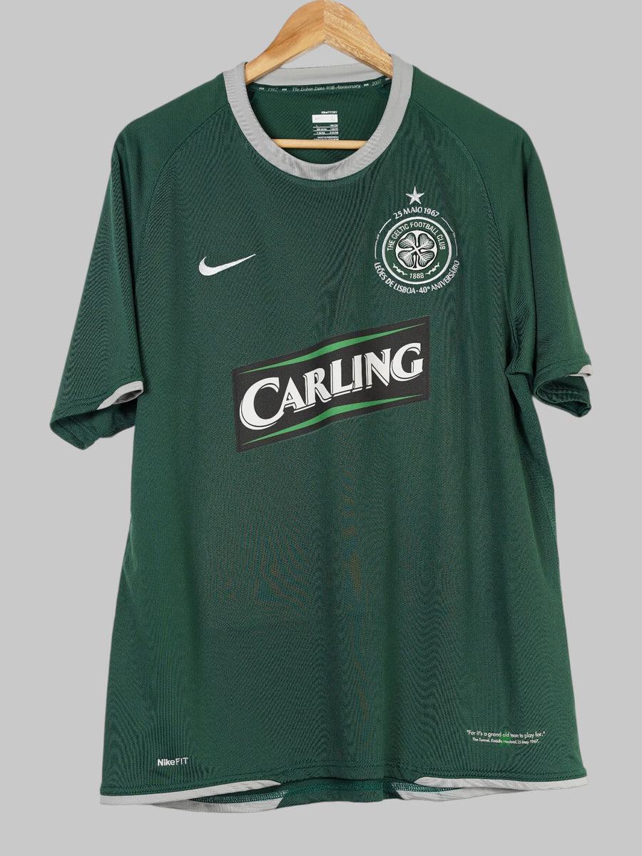 Celtic Away Shirt 2007/8 Vennegoor of Hesselink 10 Carling (L)