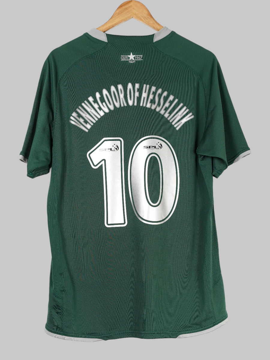 Celtic Away Shirt 2007/8 Vennegoor of Hesselink 10 Carling (L)