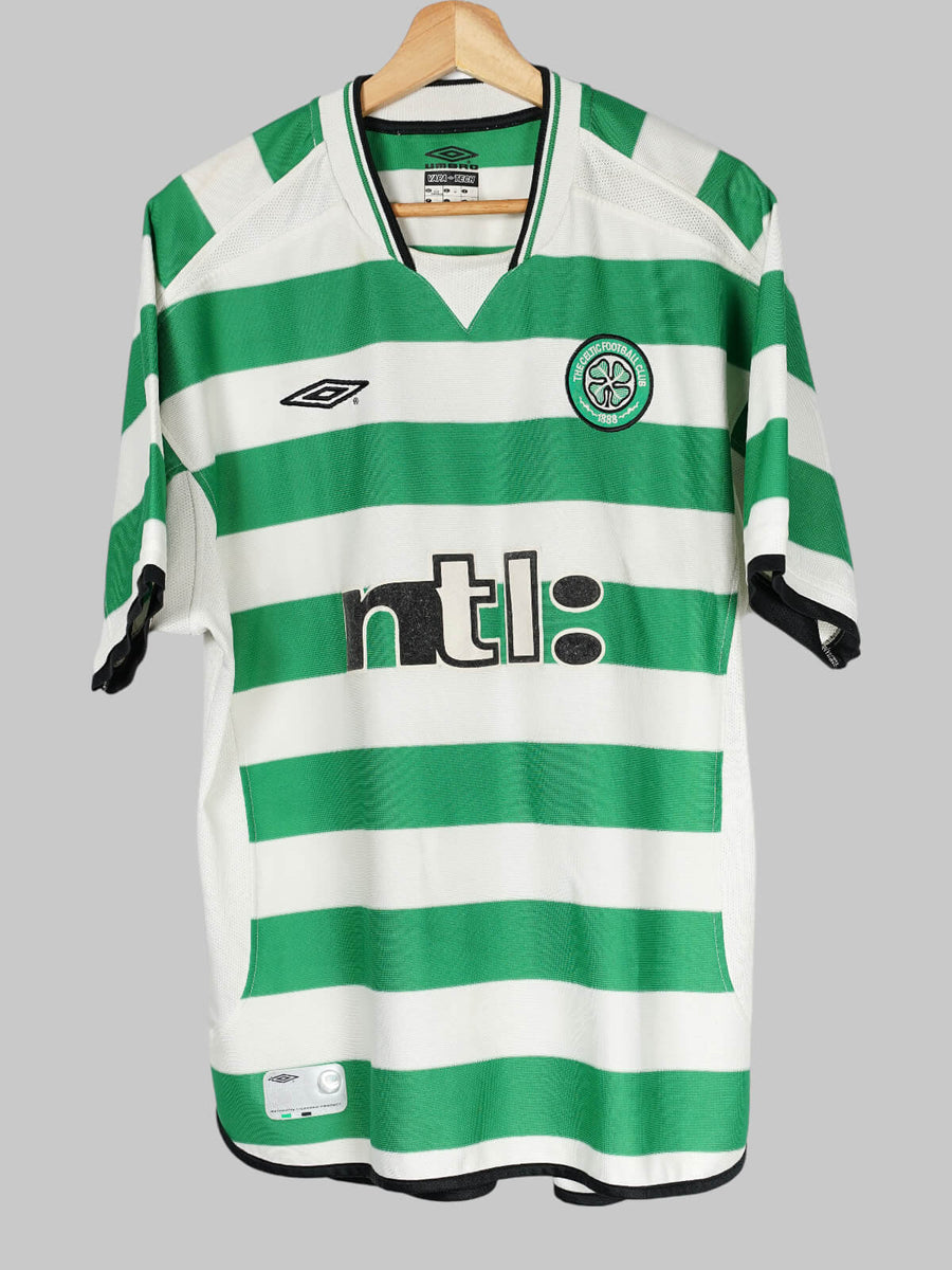 Celtic Home Shirt 2001/2 Larsson 7 (L)