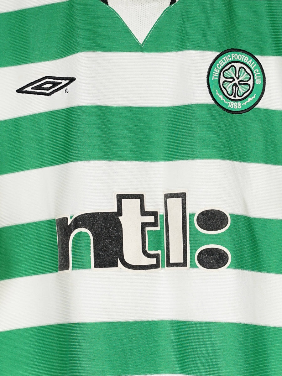 Celtic Home Shirt 2001/2 Larsson 7 (L)