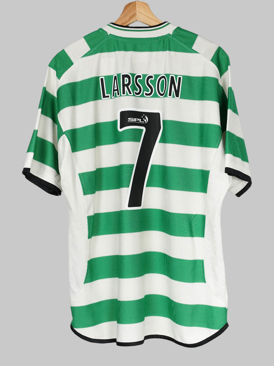 Celtic Home Shirt 2001/2 Larsson 7 (L)