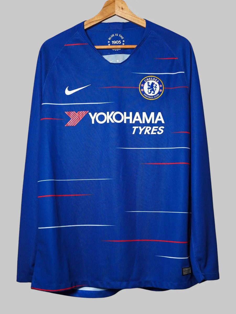 Chelsea Home Shirt L/S 2018/19 Hazard 10 (L)