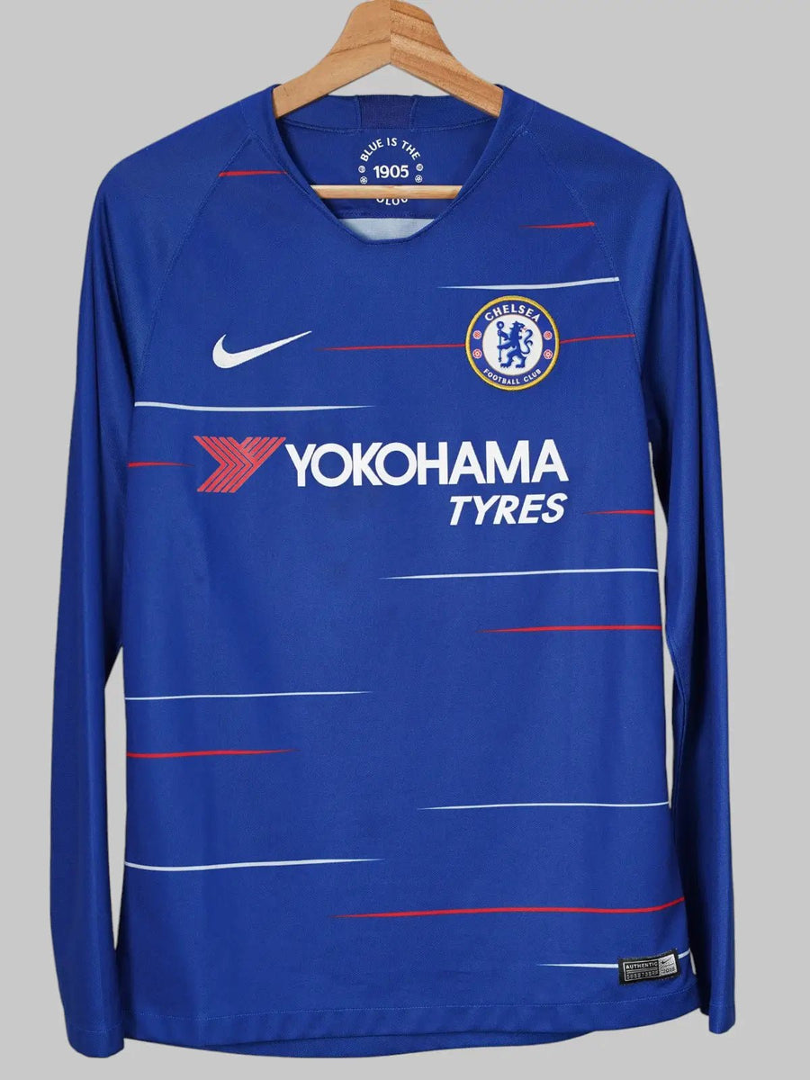Chelsea Home Shirt L/S 2018/19 Hazard 10 (S)