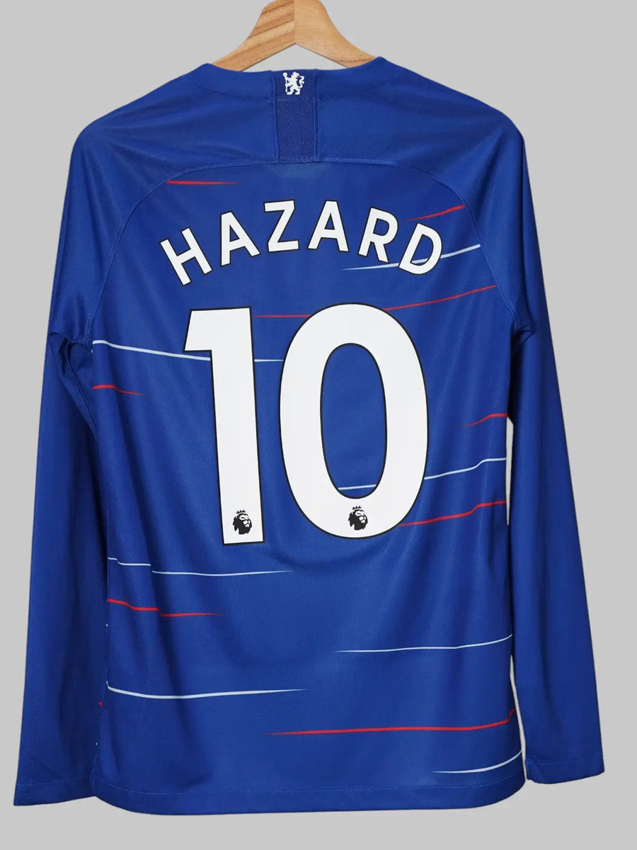 Chelsea Home Shirt L/S 2018/19 Hazard 10 (S)