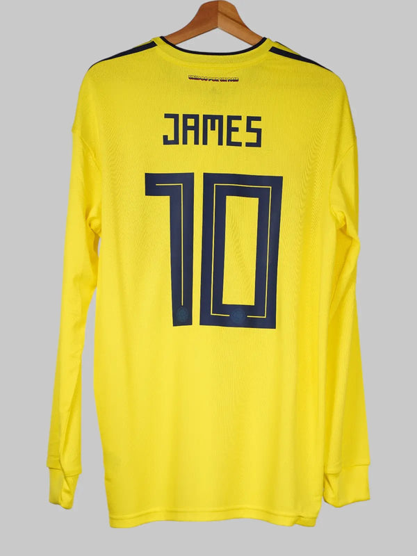 Colombia Home Shirt L/S 2018/19 BNWT James #10 (L)