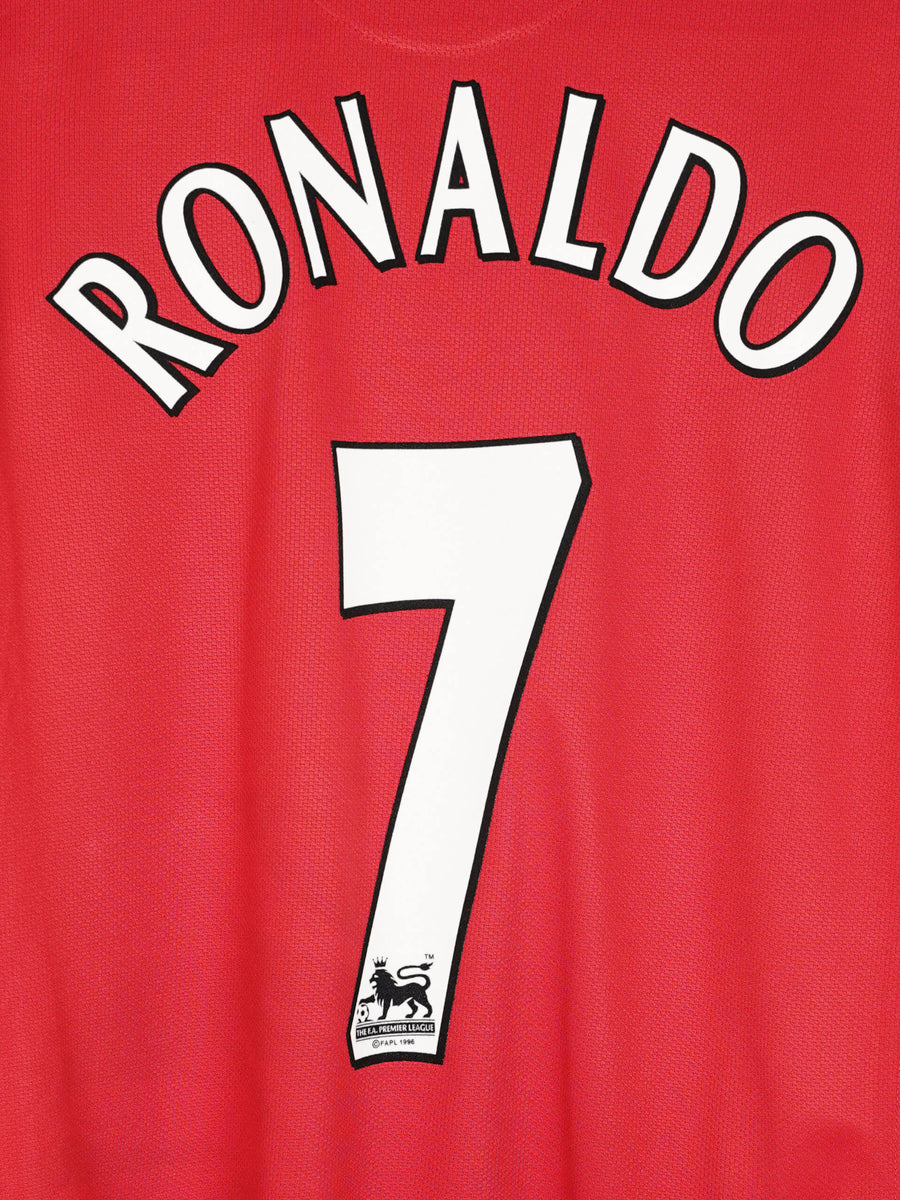 2006/7 Manchester United Ronaldo #7 Home Shirt L/S (M)