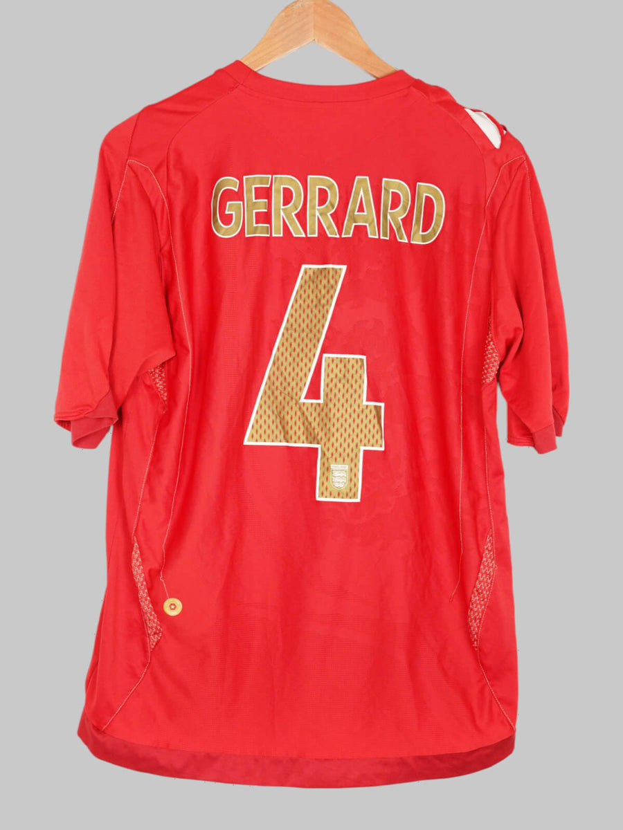 2006-08 England Gerrard #4 Away Shirt (L)