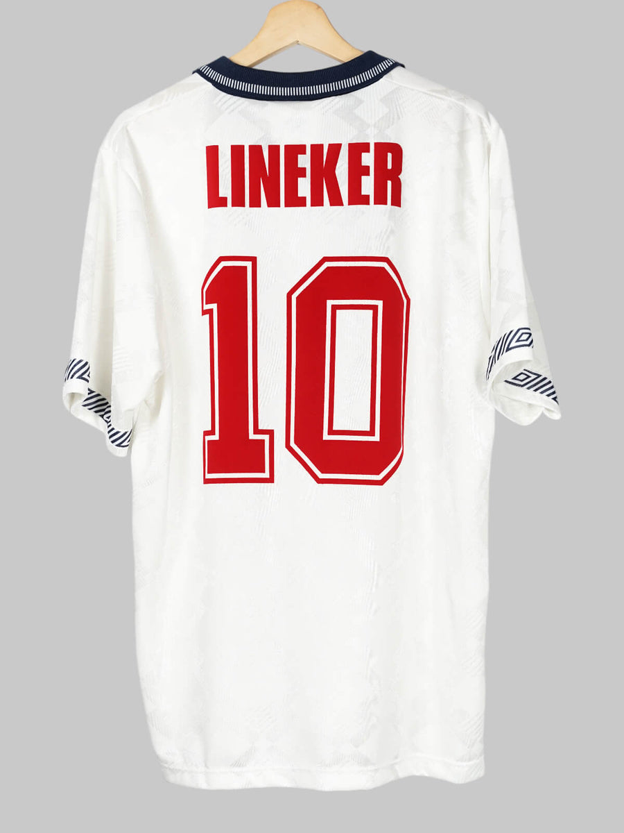 England Home Shirt 1990/92 Lineker #10 (L)