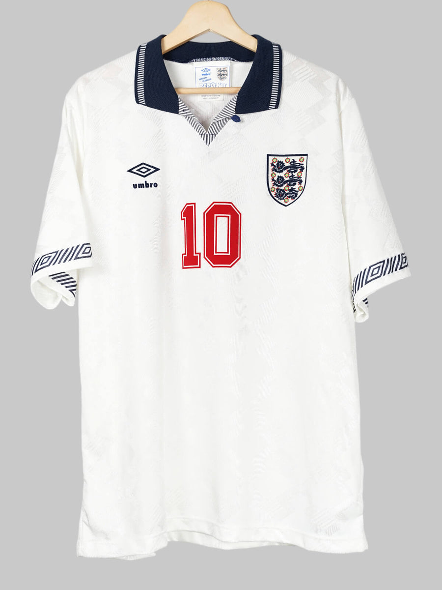 England Home Shirt 1990/92 Lineker #10 (L)