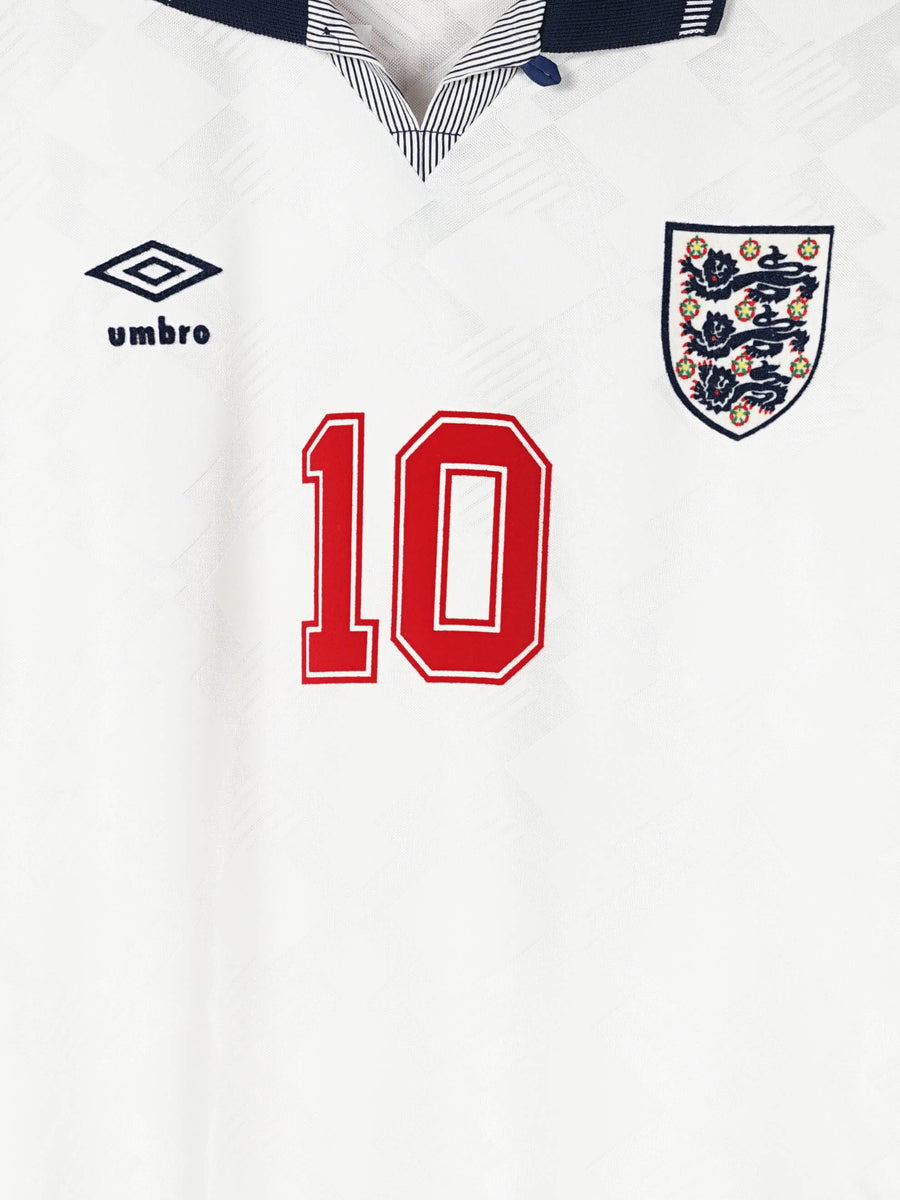 England Home Shirt 1990/92 Lineker #10 (L)