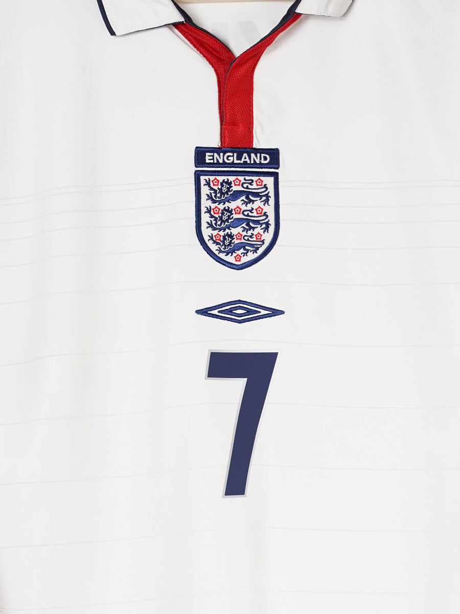 England Home Shirt 2004/5 Beckham 7 (S)