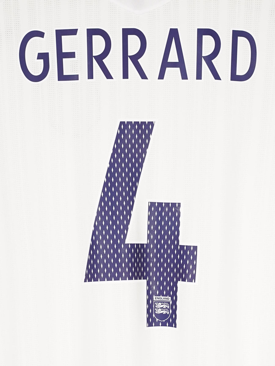 England Home Shirt 2007/9 Gerrard 4 (XL)