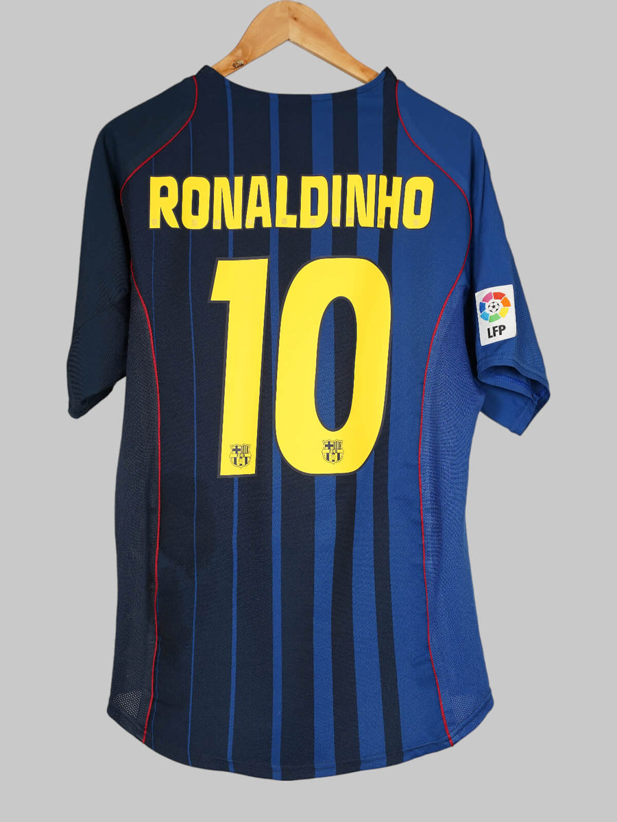 FC Barcelona Away Shirt 2004/5 Ronaldinho 10 (M)