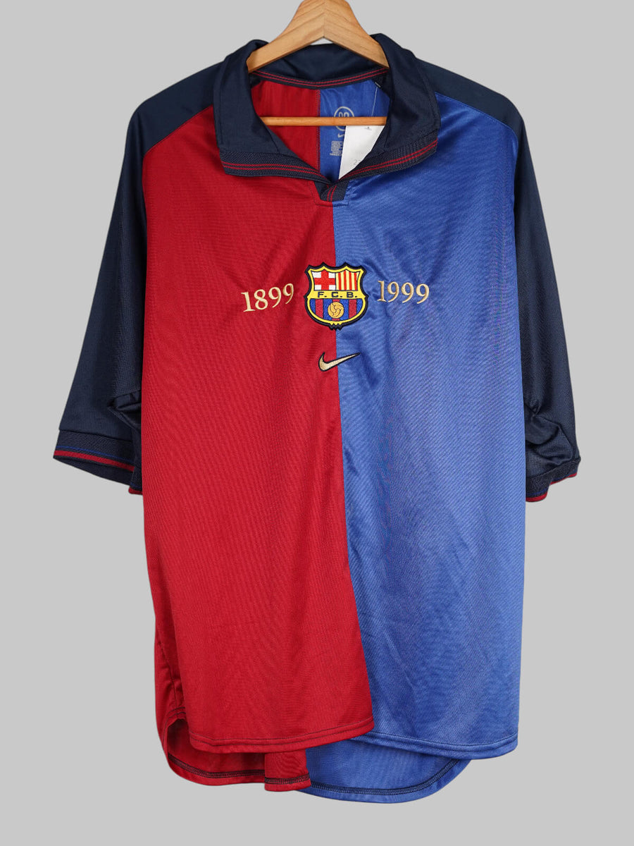 FC Barcelona Home Shirt 1999/00 Kluivert 9 (XL)
