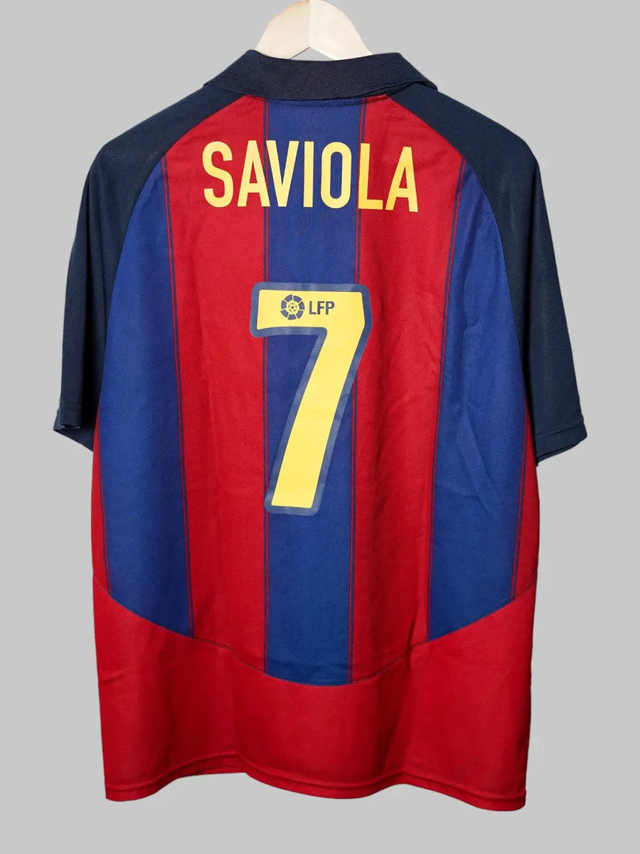 FC Barcelona Home Shirt 2003/04 Saviola 7 (L)