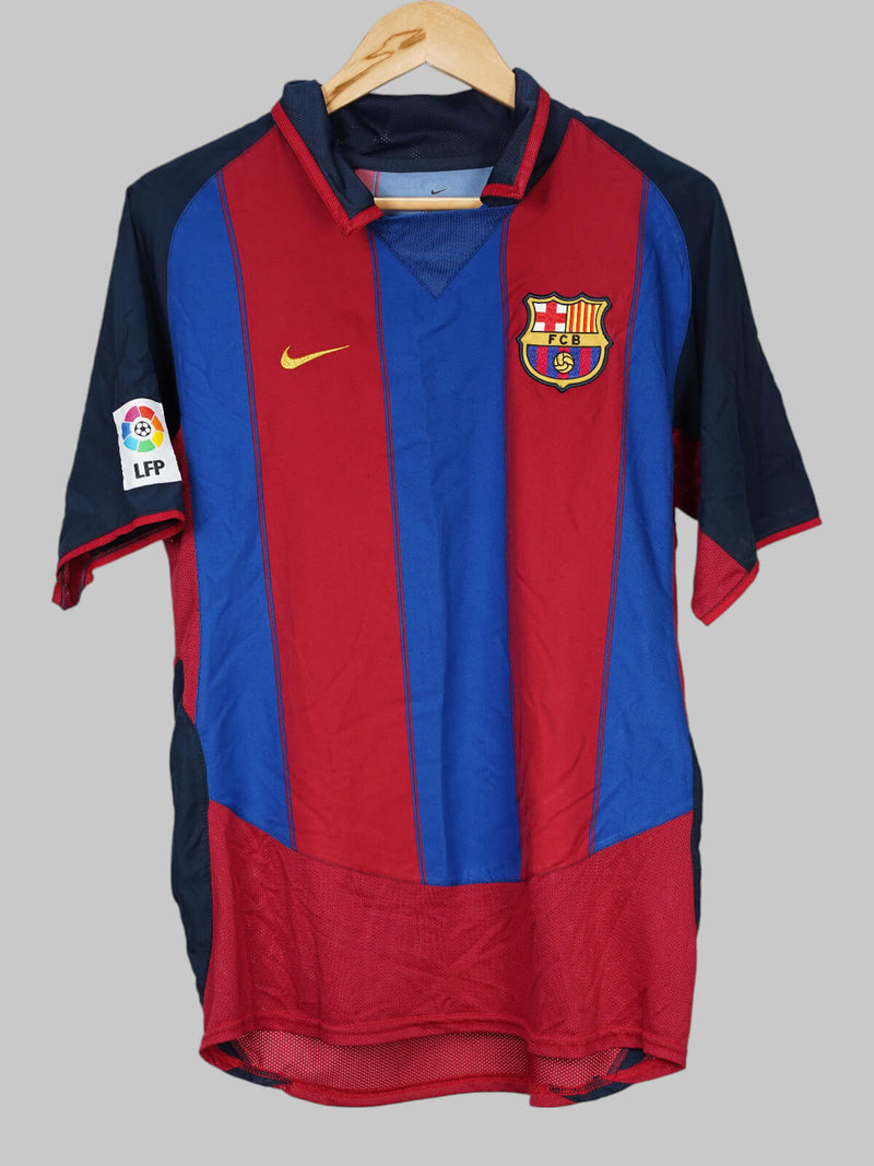 FC Barcelona Home Shirt 2003/4 Ronaldinho 10 (M)