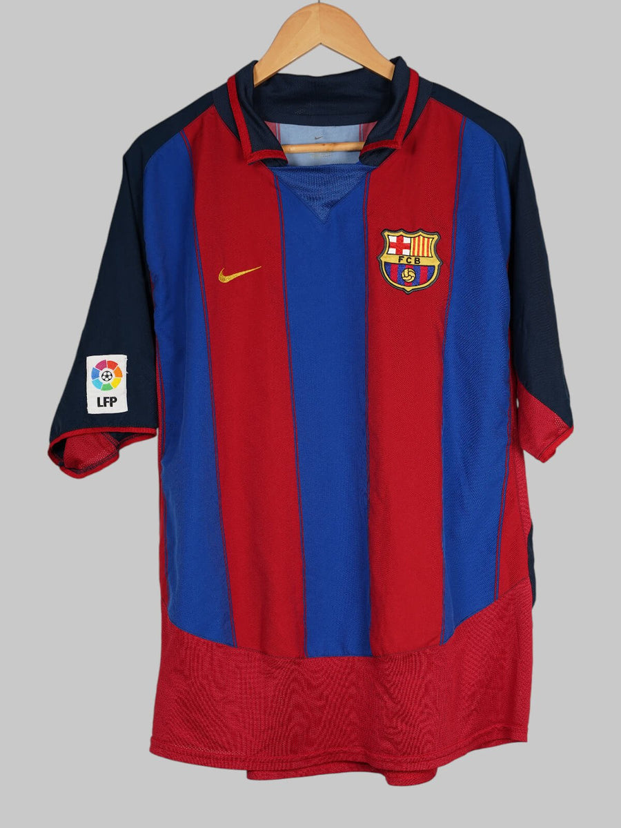 FC Barcelona Home Shirt 2003/4 Ronaldinho 10 (XL)
