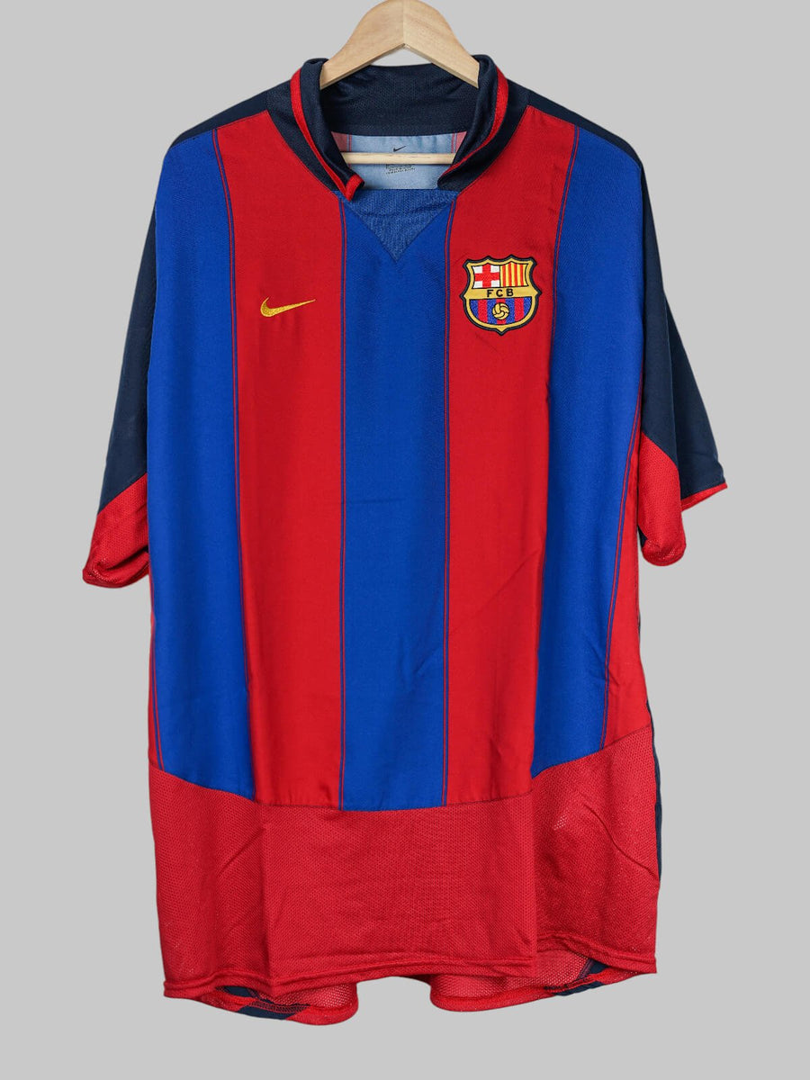 FC Barcelona Home Shirt 2003/4 Ronaldinho 10 (XXL)