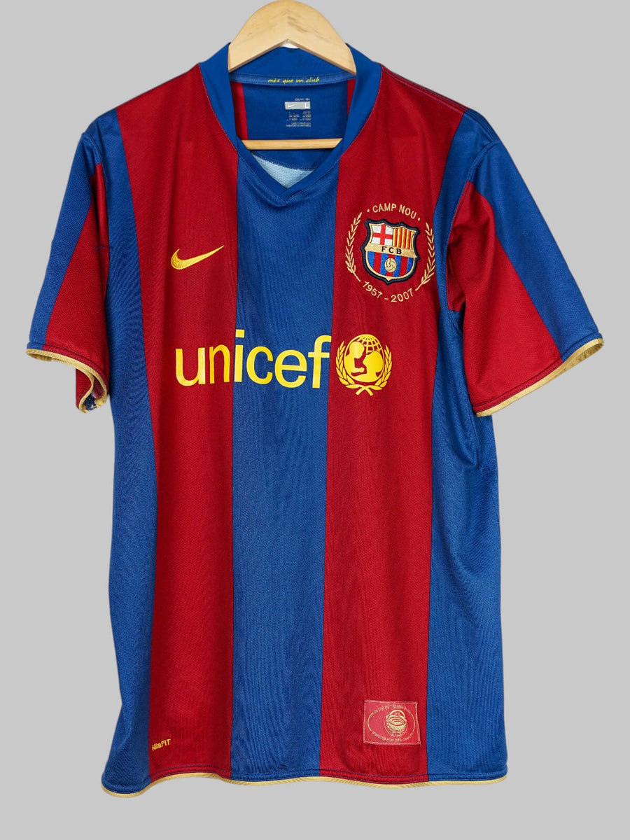 FC Barcelona Home Shirt 2007/8 Ronaldinho 10 (L)