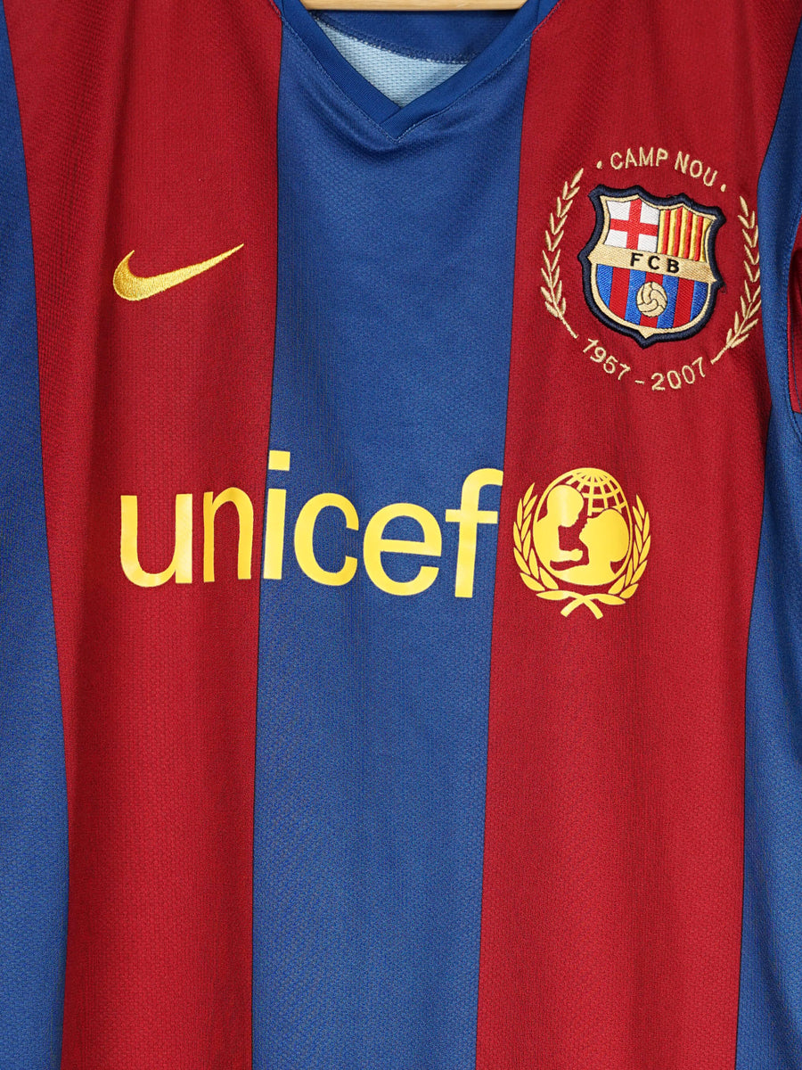 FC Barcelona Home Shirt 2007/8 Ronaldinho 10 (L)