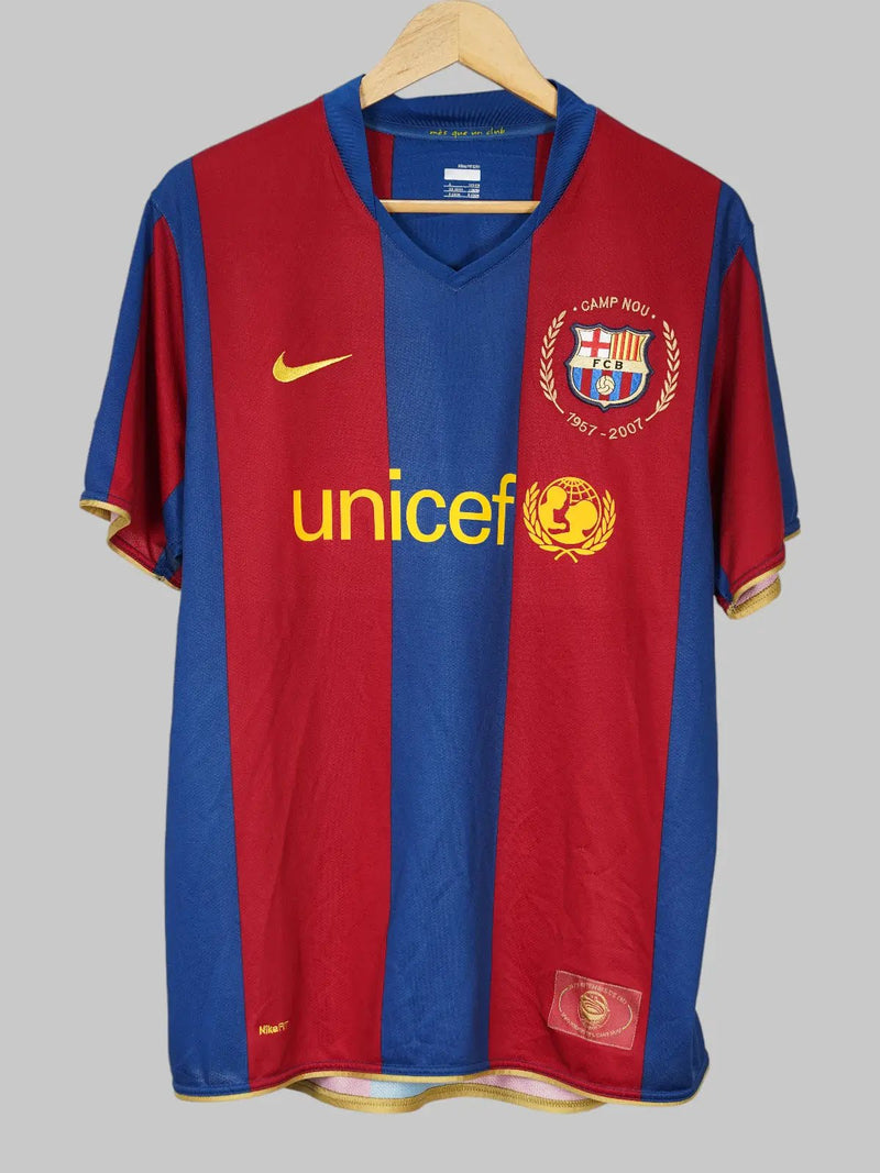 FC Barcelona Home Shirt 2007/8 Ronaldinho 10 (L)