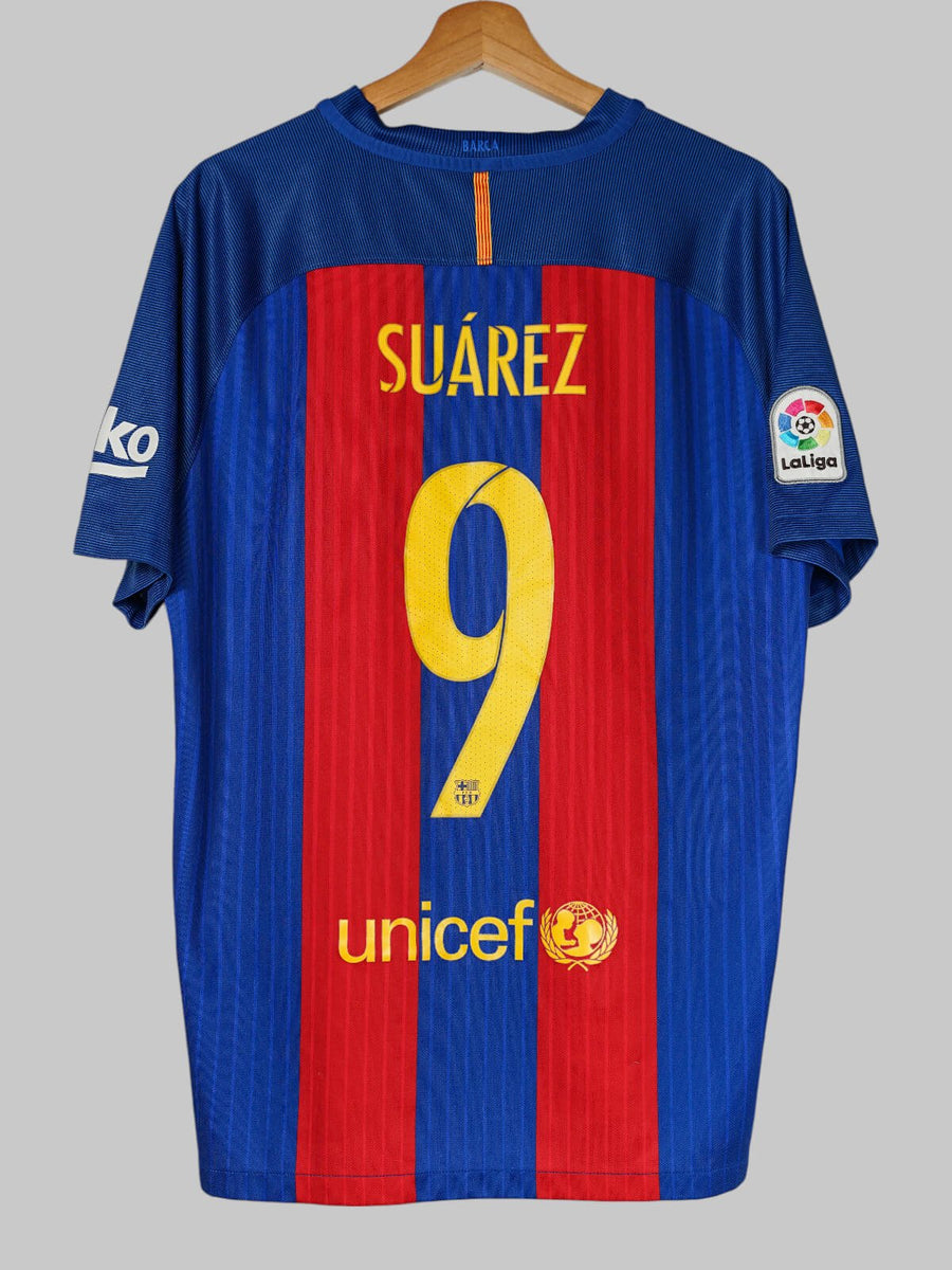 FC Barcelona Home Shirt 2016/17 Suarez 9 (L)