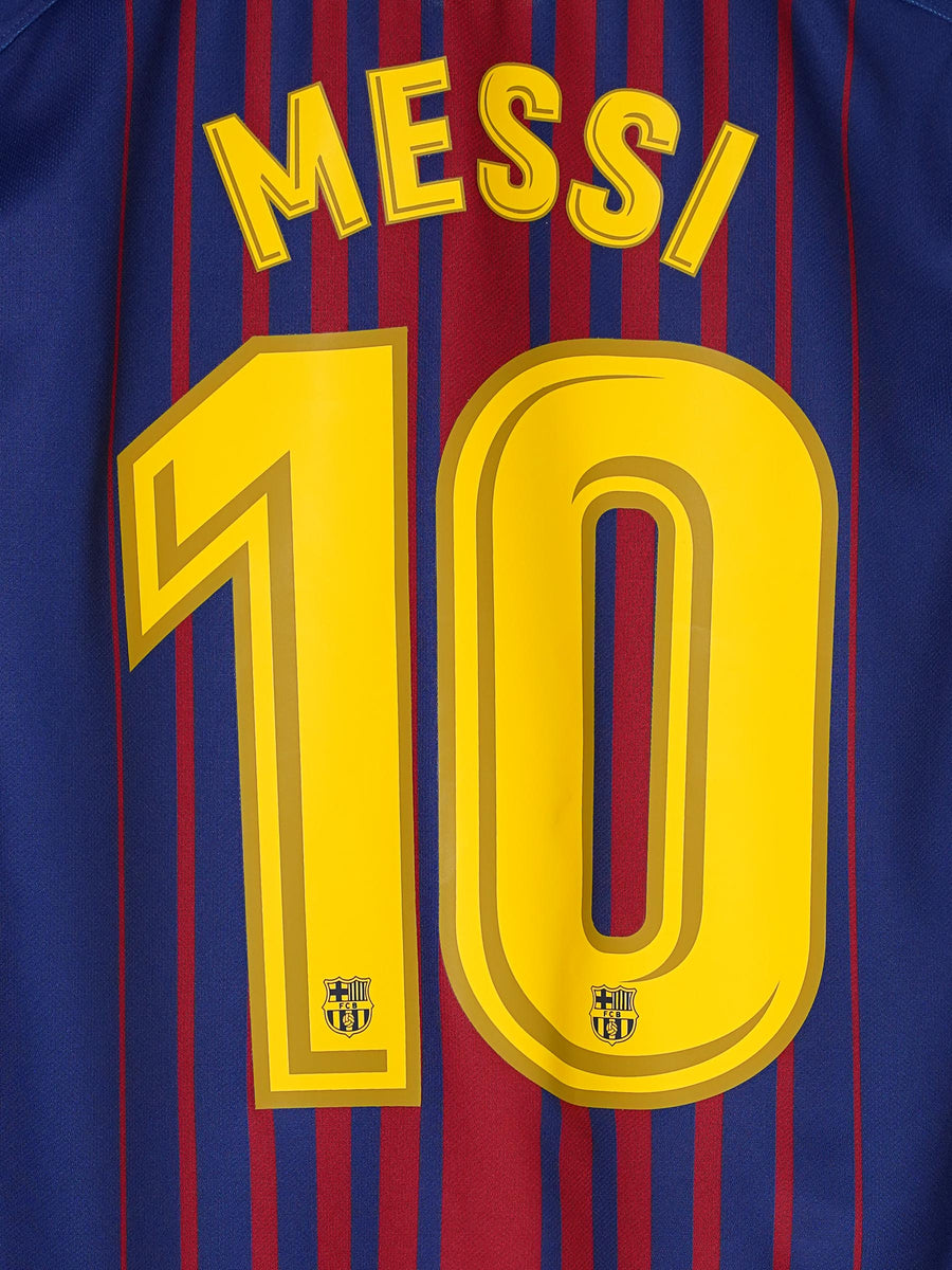 FC Barcelona Home Shirt 2017/18 Messi 10 (L)