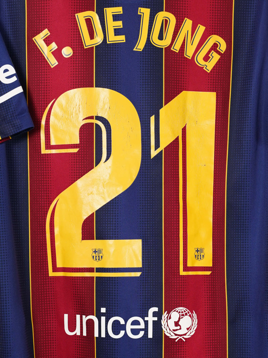 FC Barcelona Home Shirt 2020/21 De Jong 21 (L)