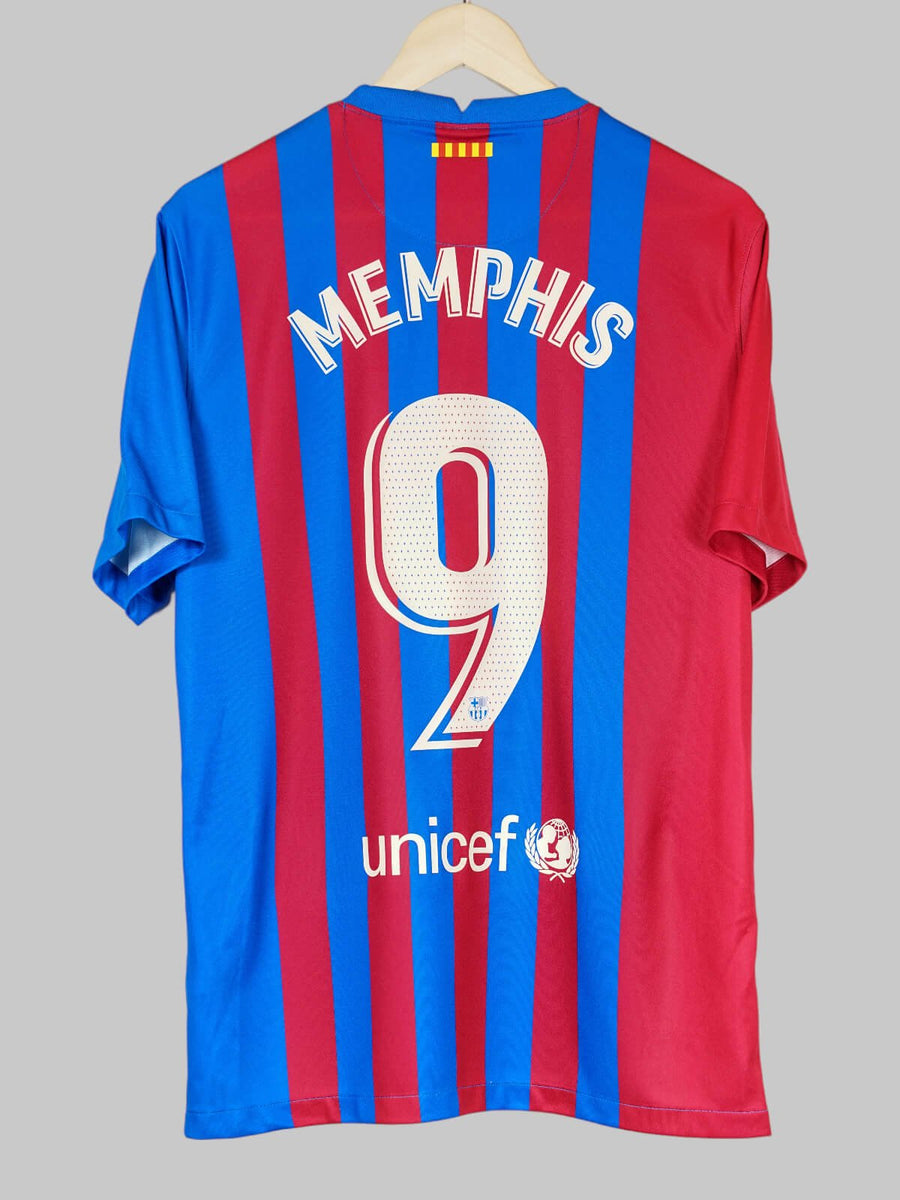 FC Barcelona Home Shirt 2021/22 Memphis 9 (L)