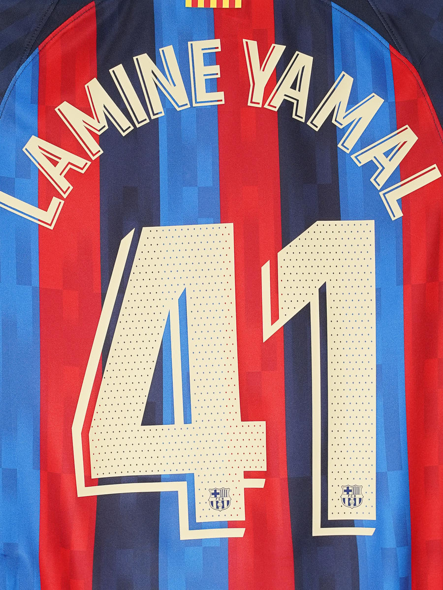 FC Barcelona Home Shirt 2022/23 Lamine Yamal 41 (M)