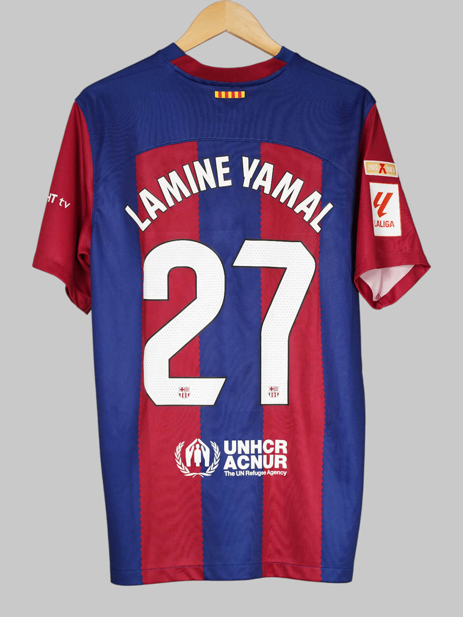 FC Barcelona Home Shirt 2023/24 Lamine Yamal 27 (L)