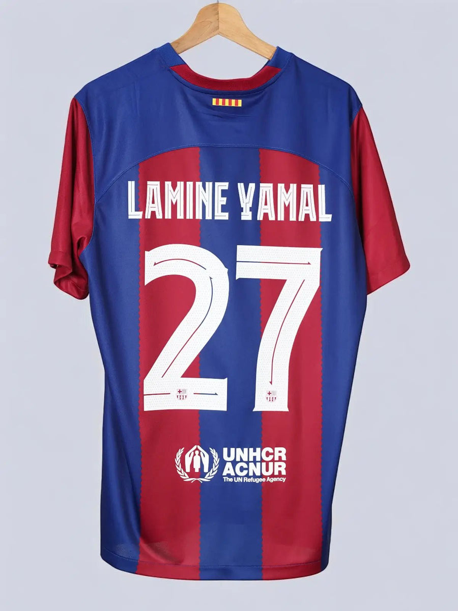 FC Barcelona Home Shirt 2023/24 Lamine Yamal 27 (L)