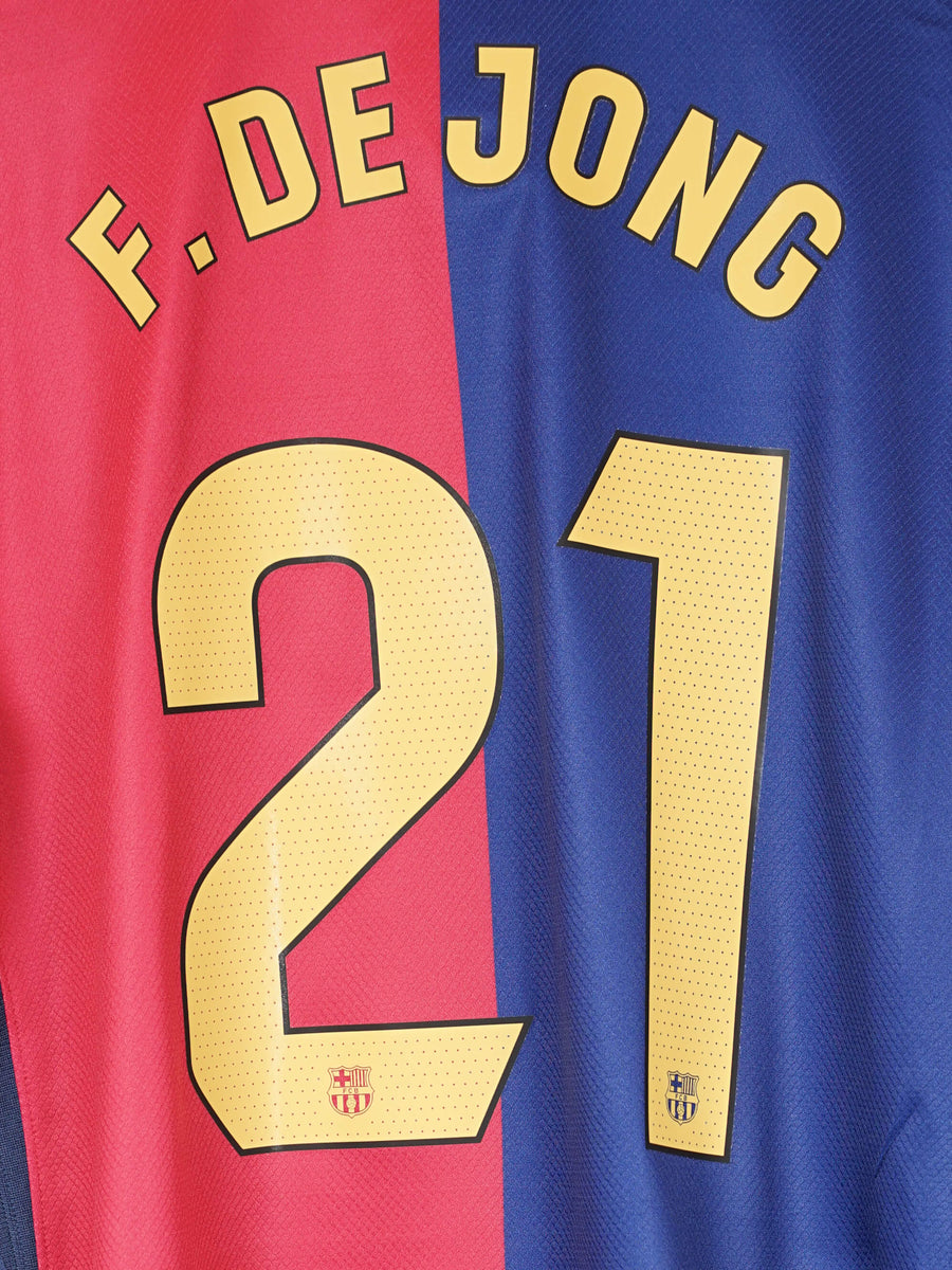 FC Barcelona Home Shirt 2024/25 F. De Jong 21 (L)