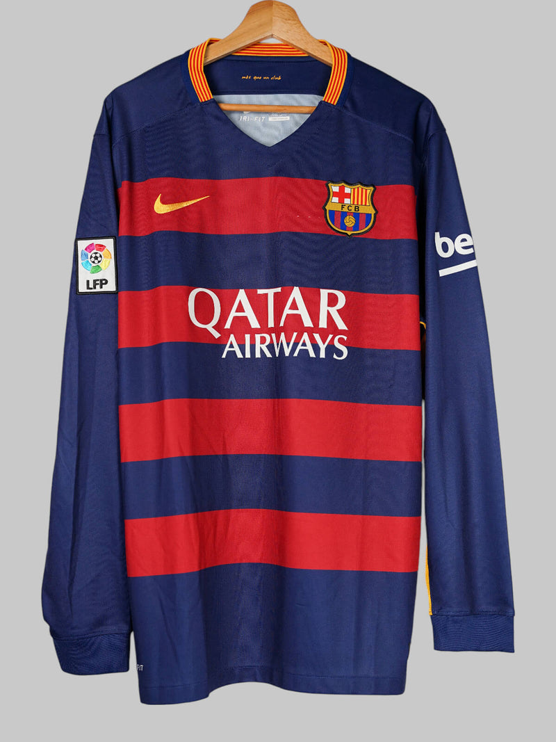 FC Barcelona Home Shirt L/S 2015/16 Neymar Jr 11 (XL)