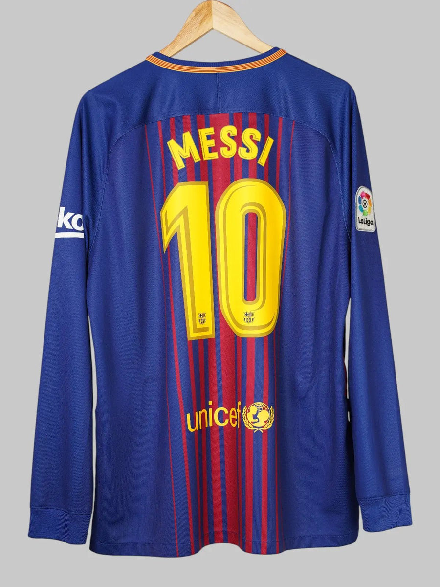 FC Barcelona Home Shirt L/S 2017/18 Messi 10 (XL)