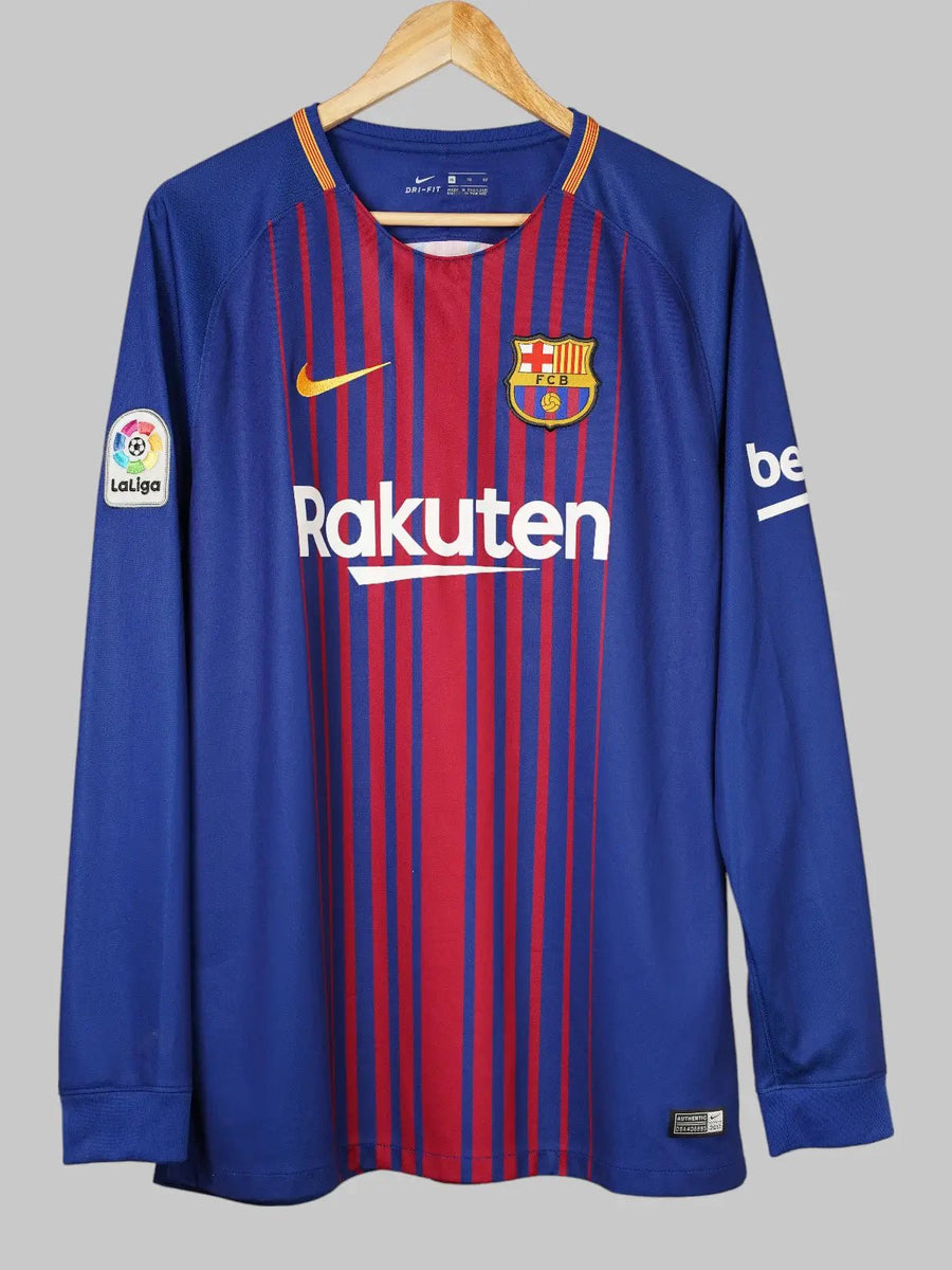 FC Barcelona Home Shirt L/S 2017/18 Messi 10 (XL)
