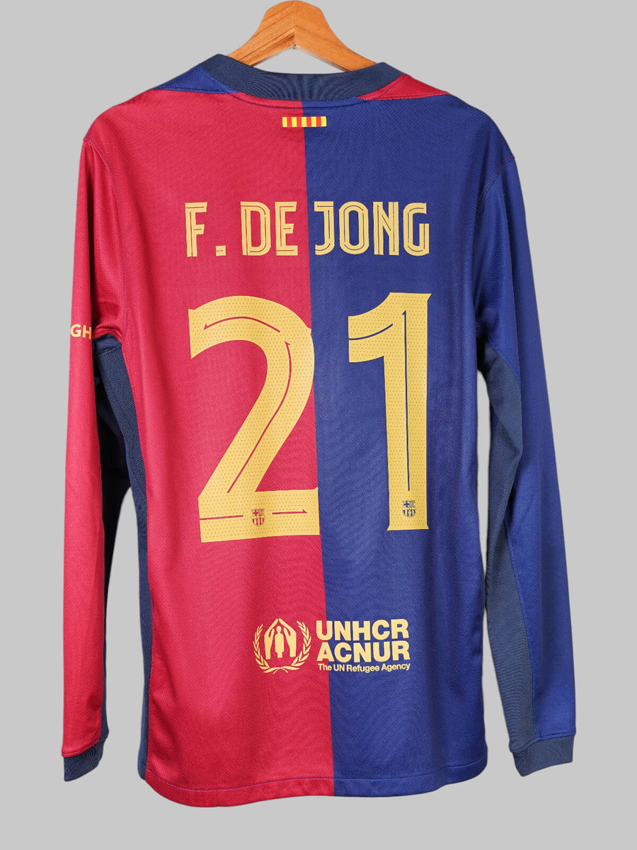 FC Barcelona Home Shirt L/S 2024/25 F. De Jong 21 (M)