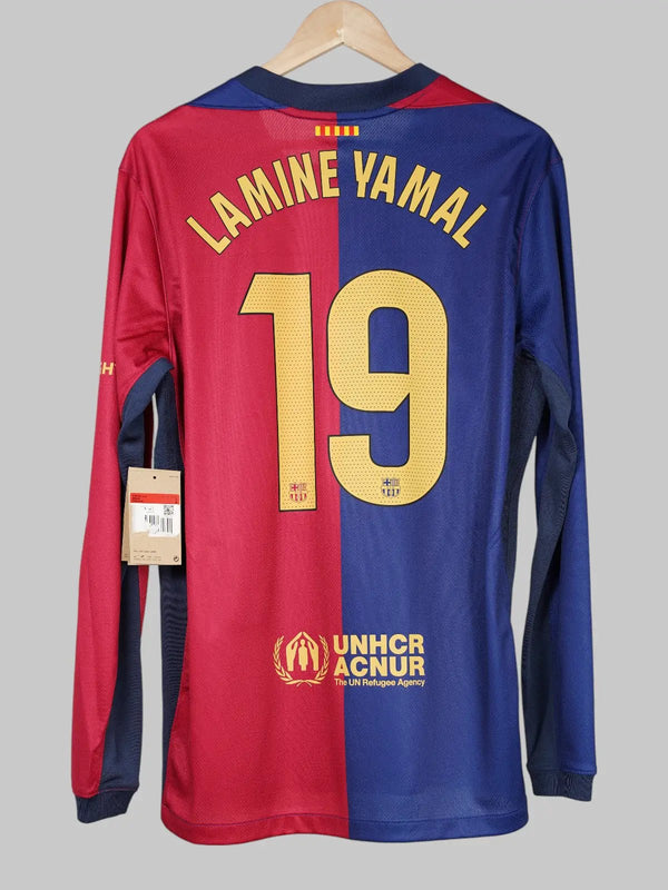 Barcelona Home Shirt L/S 2024/25 Lamine Yamal #19 BWNT (L)
