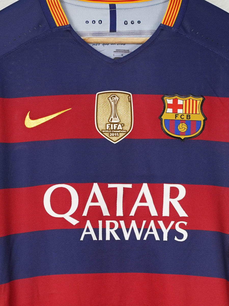 FC Barcelona Home Shirt L/S Player Issue 2015/16 Messi 10 (L)