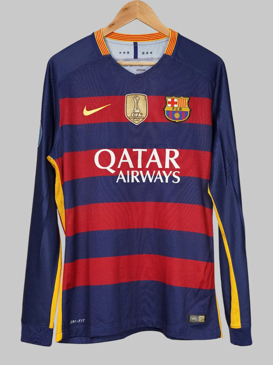 FC Barcelona Home Shirt L/S Player Issue 2015/16 Messi 10 (L)
