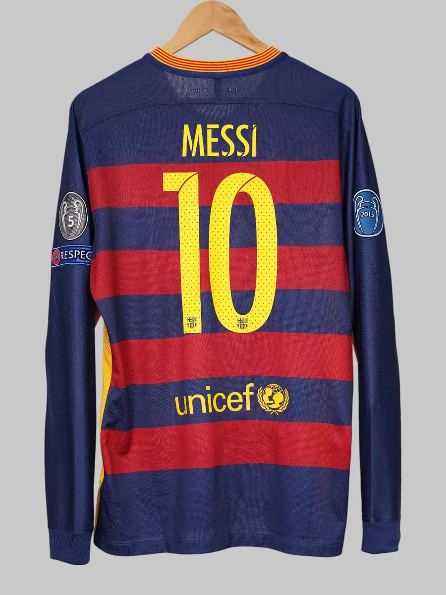 FC Barcelona Home Shirt L/S Player Issue 2015/16 Messi 10 (L)