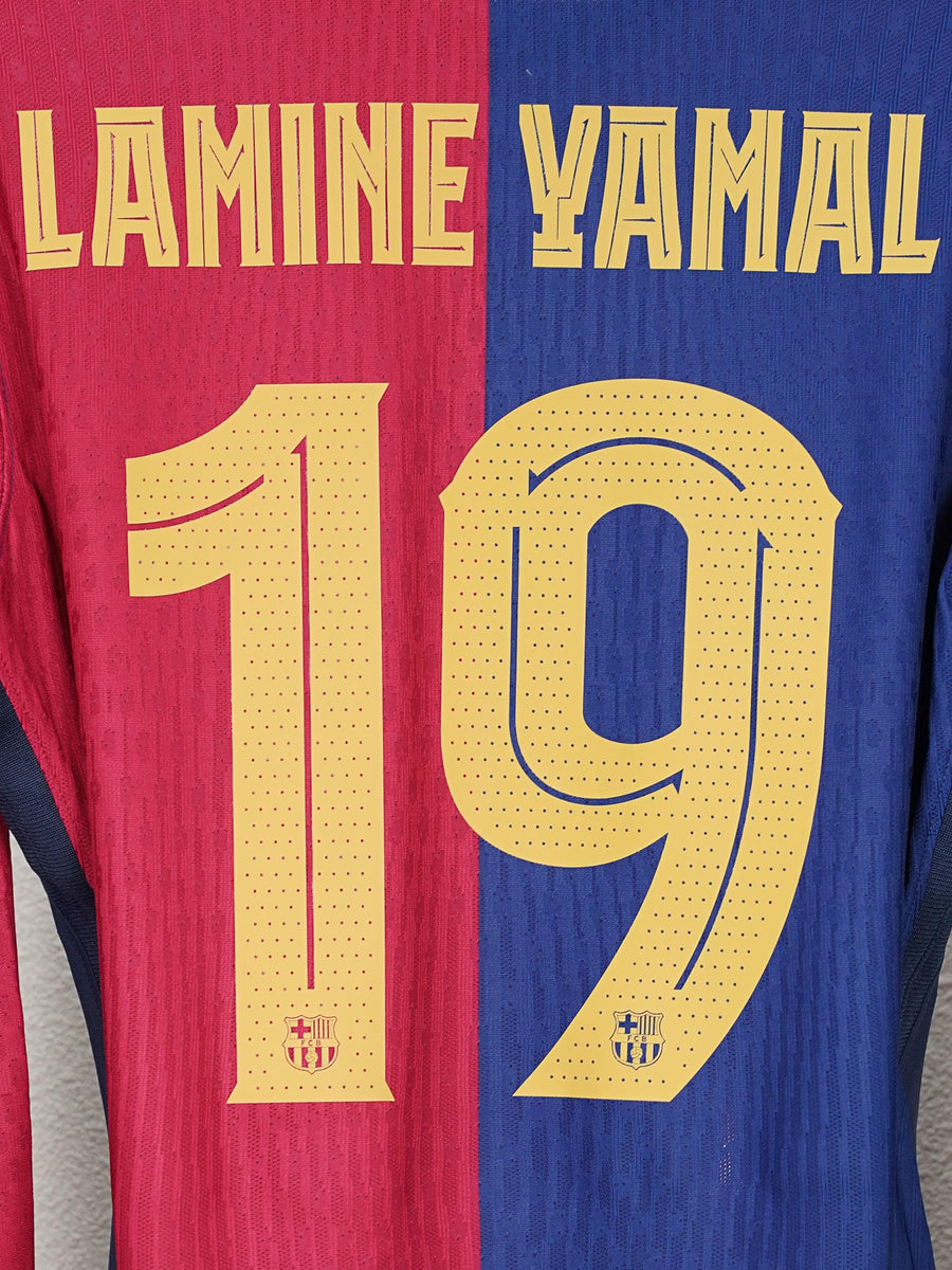 FC Barcelona Home Shirt Player Issue L/S 2024/25 Lamine Yamal 19 (L)