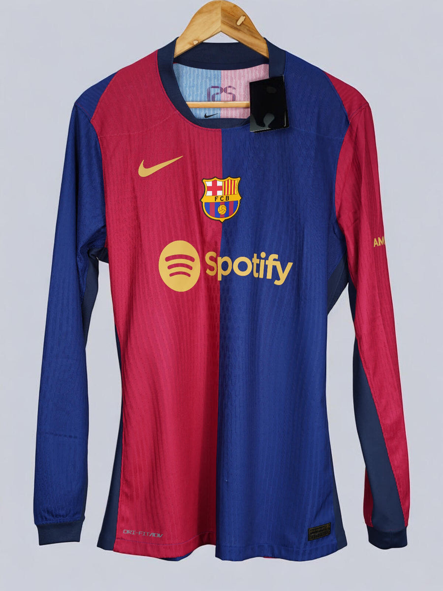 FC Barcelona Home Shirt Player Issue L/S 2024/25 Lamine Yamal 19 (L)