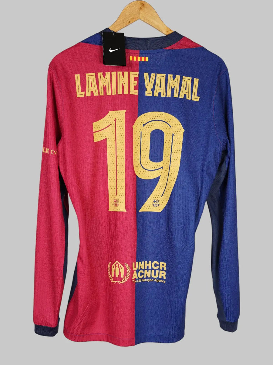 FC Barcelona Home Shirt Player Issue L/S 2024/25 Lamine Yamal 19 (L)