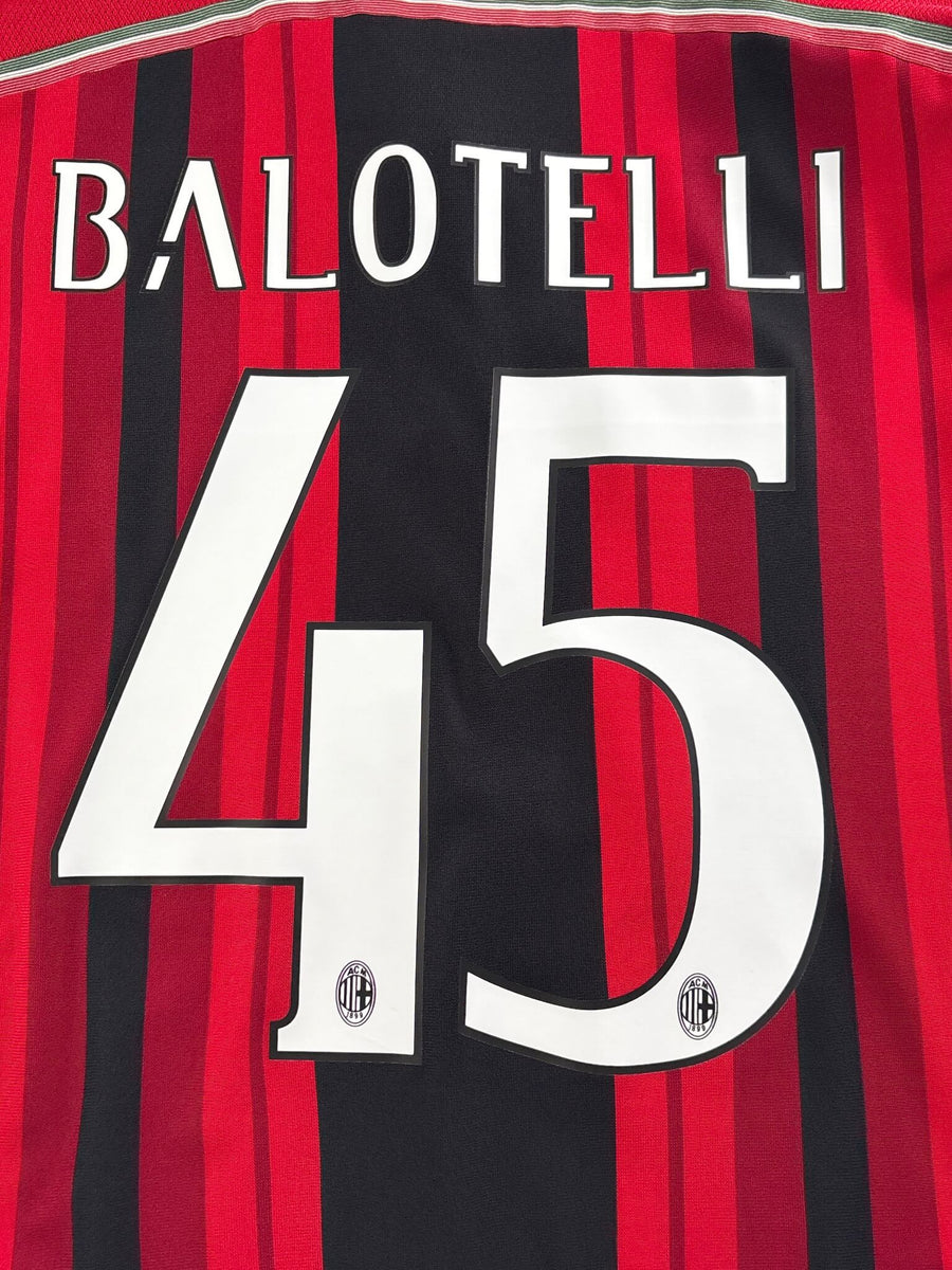 2014/15 AC Milan Balotelli #45 Home Shirt (M)