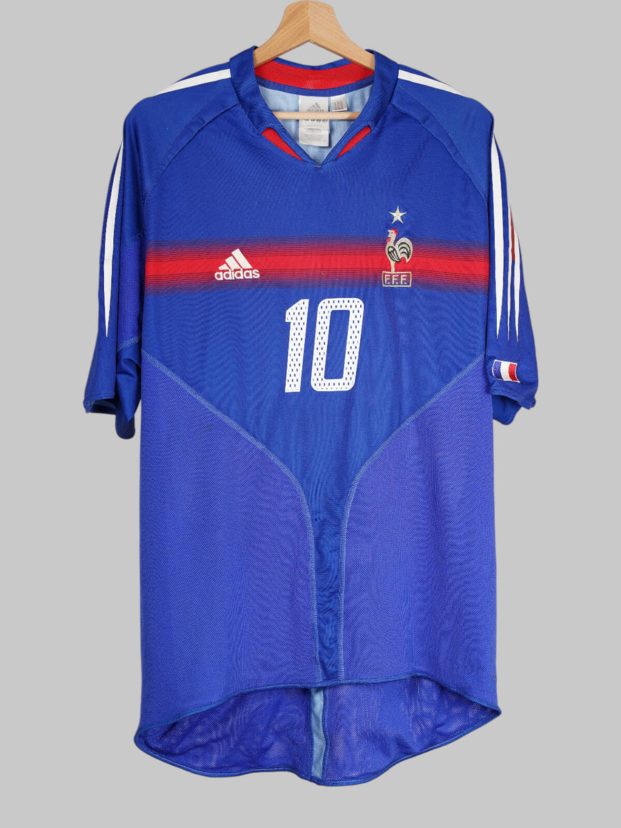 France Home Shirt 2004 - 06 Zidane 10 (XL)