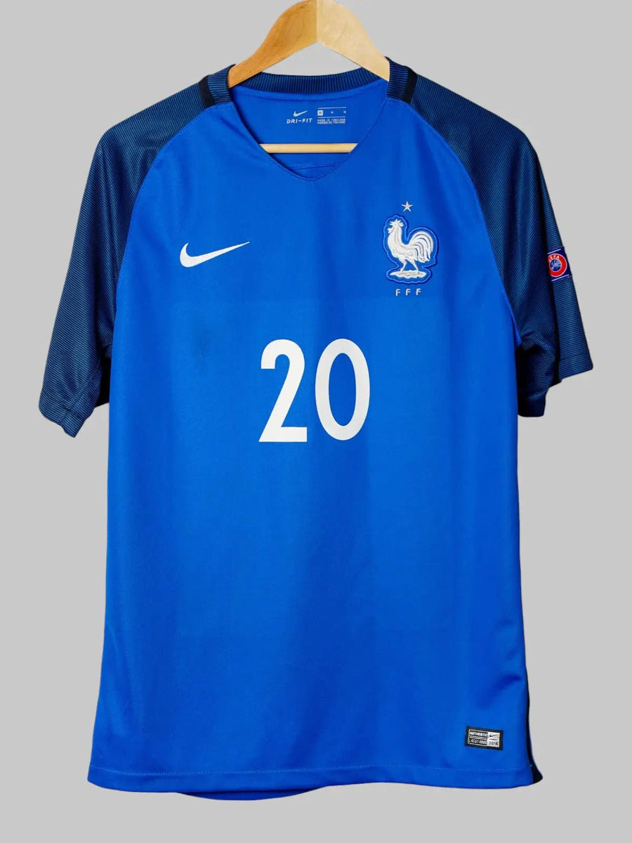 France Signed Home Shirt 2016/17 Lemar 20 (M)