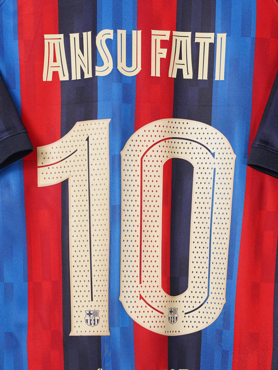 2022/23 Barcelona #10 Ansu Fati #10 Home Shirt (XL)