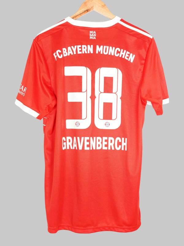 2022/23 Bayern Munich Gravenberch #38 Home Shirt (L) Adidas